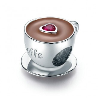 Stříbrný korálek na náramek Pandora "Šálek kávy". Ag 925/1000