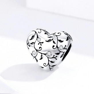 Korálek stříbrný se zirkony na Pandora náramek "Něžnost". Ag 925/1000