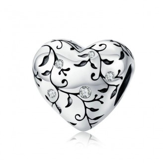 Korálek stříbrný se zirkony na Pandora náramek "Něžnost". Ag 925/1000