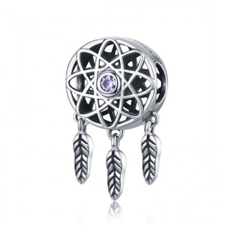 Korálek stříbrný se zirkony na Pandora náramek "Lapač snů". Ag 925/1000