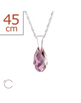6x13 Stříbrný náhrdelník s krystalem "Stillae". Ag 925/1000