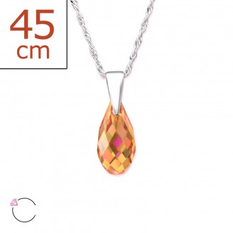 6x13 Stříbrný náhrdelník s krystalem "Stillae". Ag 925/1000