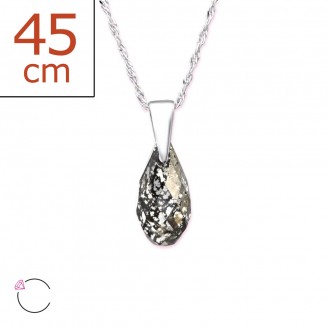 6x13 Stříbrný náhrdelník s krystalem "Stillae". Ag 925/1000