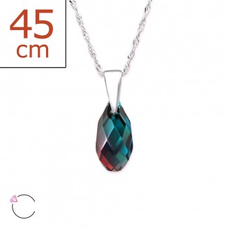 6x13 Stříbrný náhrdelník s krystalem "Stillae". Ag 925/1000