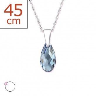 6x13 Stříbrný náhrdelník s krystalem "Stillae". Ag 925/1000