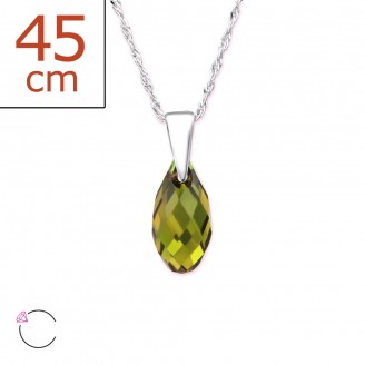 6x13 Stříbrný náhrdelník s krystalem "Stillae". Ag 925/1000