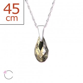 6x13 Stříbrný náhrdelník s krystalem "Stillae". Ag 925/1000