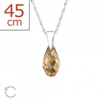 6x13 Stříbrný náhrdelník s krystalem "Stillae". Ag 925/1000