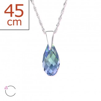 6x13 Stříbrný náhrdelník s krystalem "Stillae". Ag 925/1000