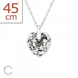 14x14 Stříbrný náhrdelník s krystalem "Micantes". Ag 925/1000