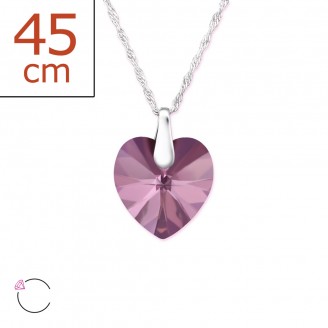 14x14 Stříbrný náhrdelník s krystalem "Micantes". Ag 925/1000