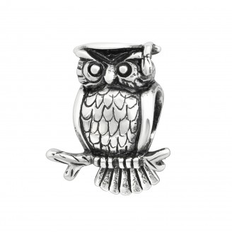 Stříbrný korálek na Pandora náramek "Sova". Ag 925/1000