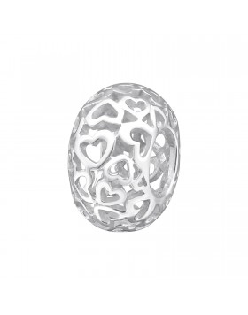 Stříbrný korálek na Pandora náramek "Darované srdíčko". Ag 925/1000