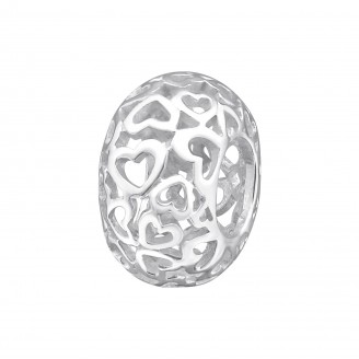 Stříbrný korálek na Pandora náramek "Darované srdíčko". Ag 925/1000