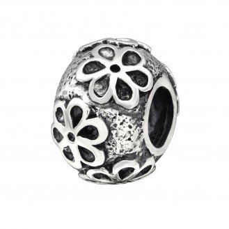 Korálek stříbrný na náramek Pandora "Květinový". Ag 925/1000