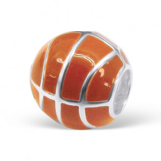 Stříbrný korálek na náramek "Basketbalový míček". Ag 925/1000