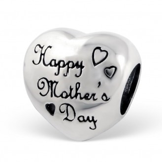 Korálek stříbrný na náramek Pandora "Den matek". Ag 925/1000