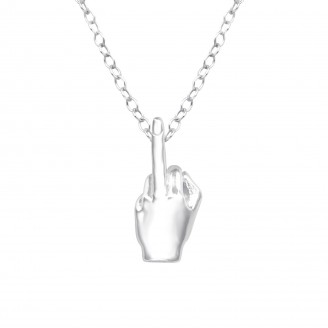 Stříbrný náhrdelník "Prostředník". Ag 925/1000