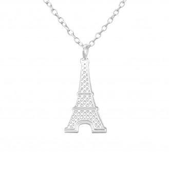 Stříbrný náhrdelník "Kouzlo Paříže". Ag 925/1000