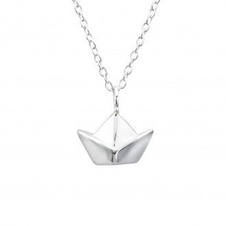 Stříbrný náhrdelník "Origami Lodě". Ag 925/1000