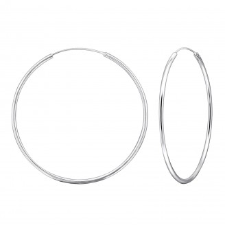 Stříbrné náušnice kruhy "Sonia". 2x50 Ag 925/1000