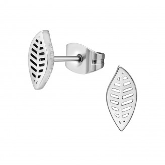 Náušnice z chirurgické oceli "Leaf"