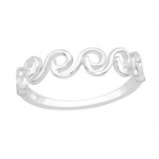 Stříbrný prsten "Krétská vlna". Ag 925/1000