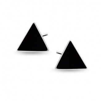 Stříbrné náušnice pecky "Triangula". Ag 925/1000