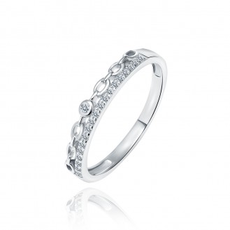 Stříbrný prsten se zirkony "Kelly". Ag 925/1000