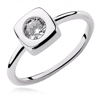 Stříbrný prsten se zirkonem "Primus". Ag 925/1000