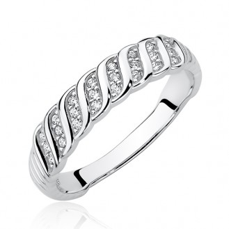 Stříbrný prsten se zirkony "Illuminatio". Ag 925/1000