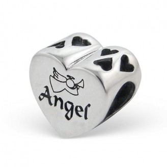 Stříbrný korálek na náramek Pandora "Anděl srdce". Ag 925/1000