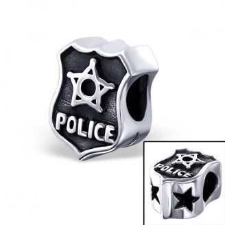 Stříbrný korálek na Pandora náramek "Policie". Ag 925/1000