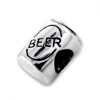 Stříbrný korálek na náramek Pandora "Plechovka piva". Ag 925/1000