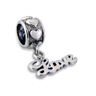 Stříbrný přívěsek "Love" na Pandora náramek. Ag 925/1000