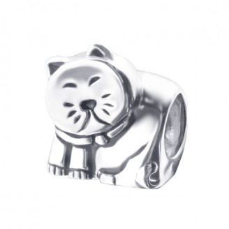 Stříbrný korálek na Pandora náramek "Kočka Míca". Ag 925/1000