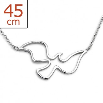 Stříbrný náhrdelník "Stříbrný pták". Ag 925/1000