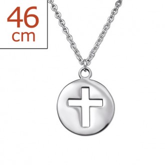 Ocelový náhrdelník z chirurgické oceli "Crucis"