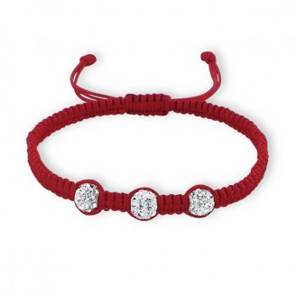 Náramek šambala s krystaly "Oculi" red.