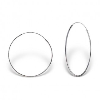 Stříbrné náušnice kruhy "Sonia". 1,2x45 Ag 925/1000