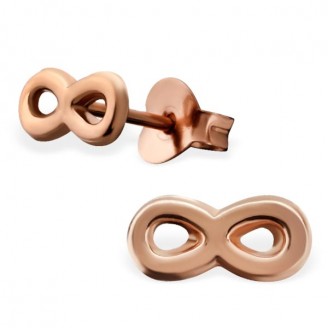Dětské stříbrné pozlacené náušnice "Infinity". Ag 925/1000