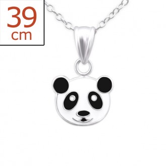 Dětský náhrdelník stříbrný "Panda méďa". Ag 925/1000