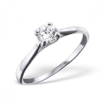 Stříbrný prsten se zirkonem "Pulcher". Ag 925/1000