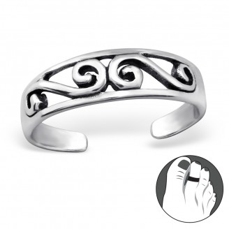 Stříbrný prsten na nohu "Labyrinthum". Ag 925/1000