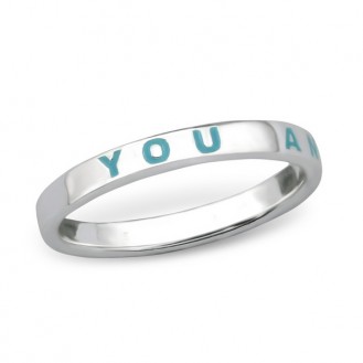 Stříbrný prsten "You and Me". 1,4x2,5 Ag 925/1000