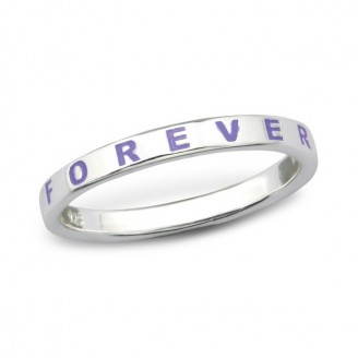 Stříbrný prsten "Forever". 1,4x2,5 Ag 925/1000