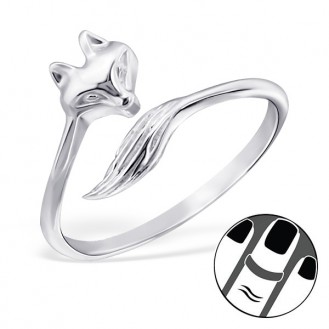 Stříbrný midi prsten "Liška". Ag 925/1000