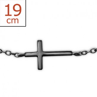 Stříbrný řetízkový náramek "Křížek". Ag 925/1000