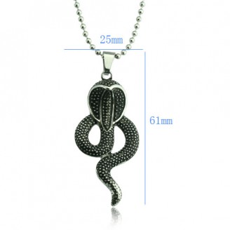 Ocelový náhrdelník z chirurgické oceli "Kobra"